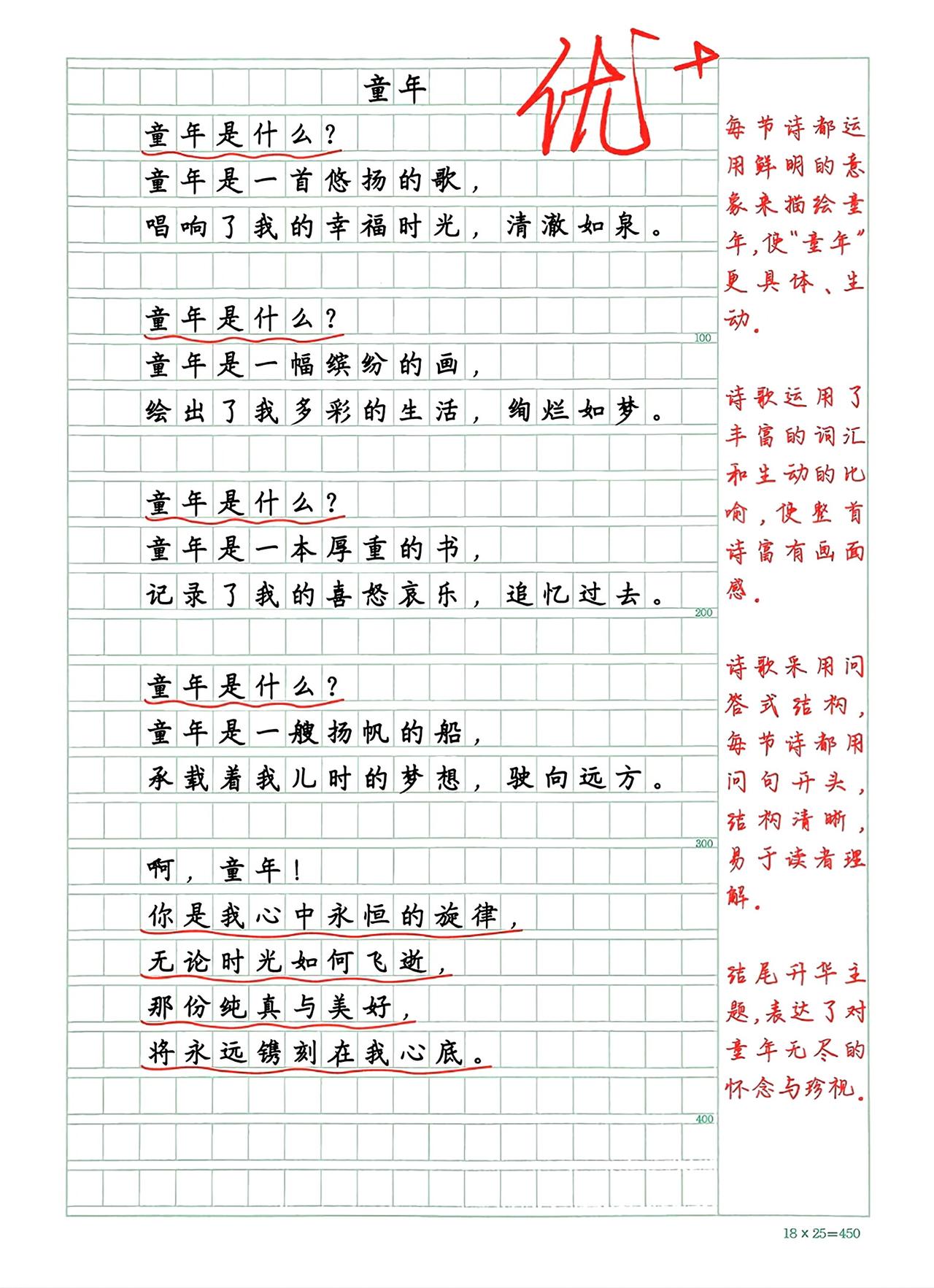 四年级下册语文，第三单元习作《轻叩诗歌大门》精选范文3篇，收藏备用四年级语文