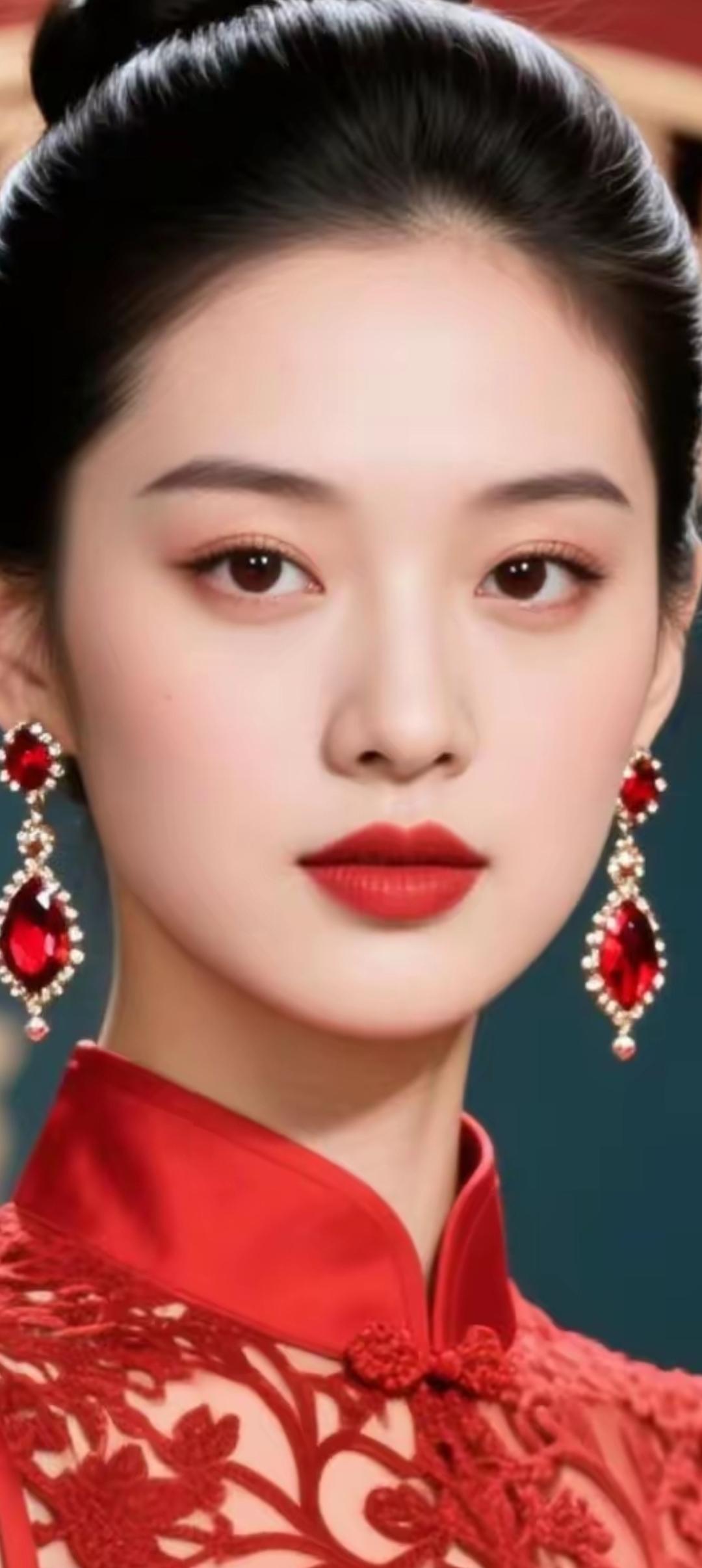 惊艳的复古红妆，尽显东方古典美！