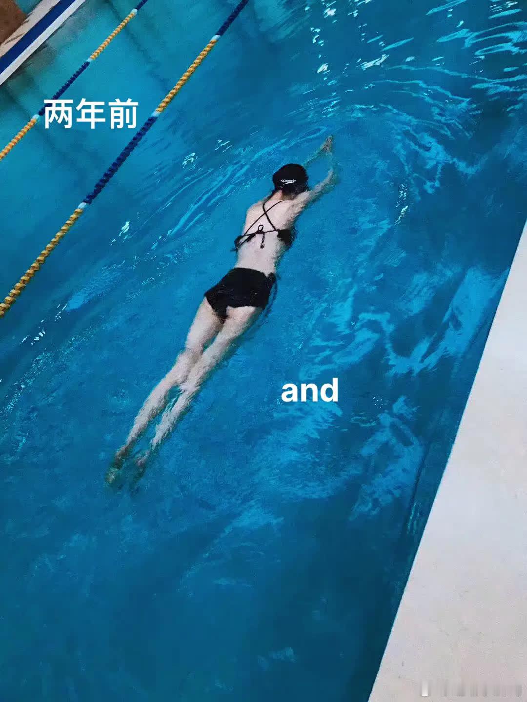 泳池碧蓝，水温柔环绕，我悠然自得。享受失重感，无惧失控，运动女孩让热爱融入生活，