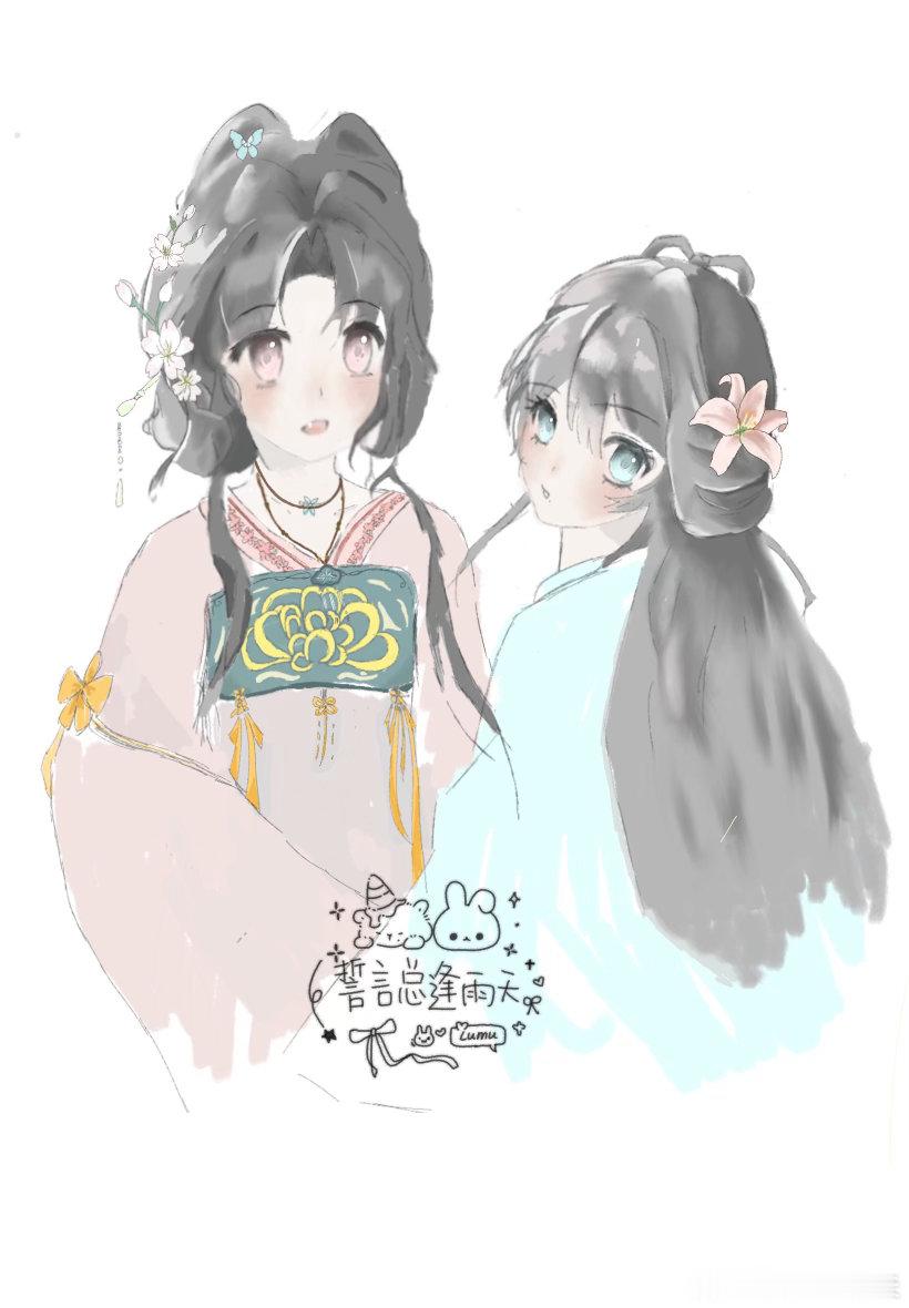橹穆  “小景😼”“姐姐给我的百合花，你们没有吧> v.<” 