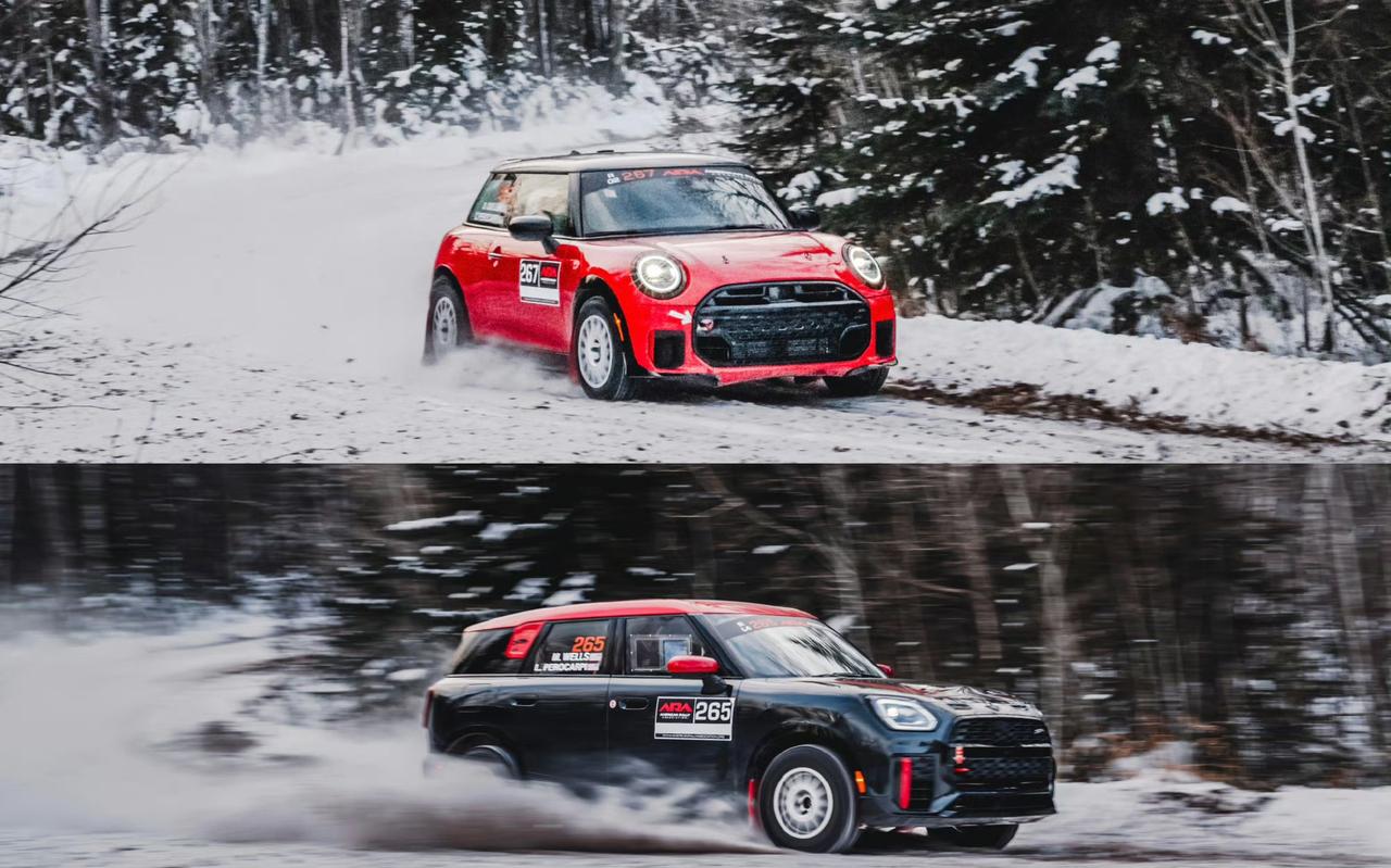 在刚刚结束的亚特兰大Sno*Drift拉力赛上
MINI JCW车队双车出战：