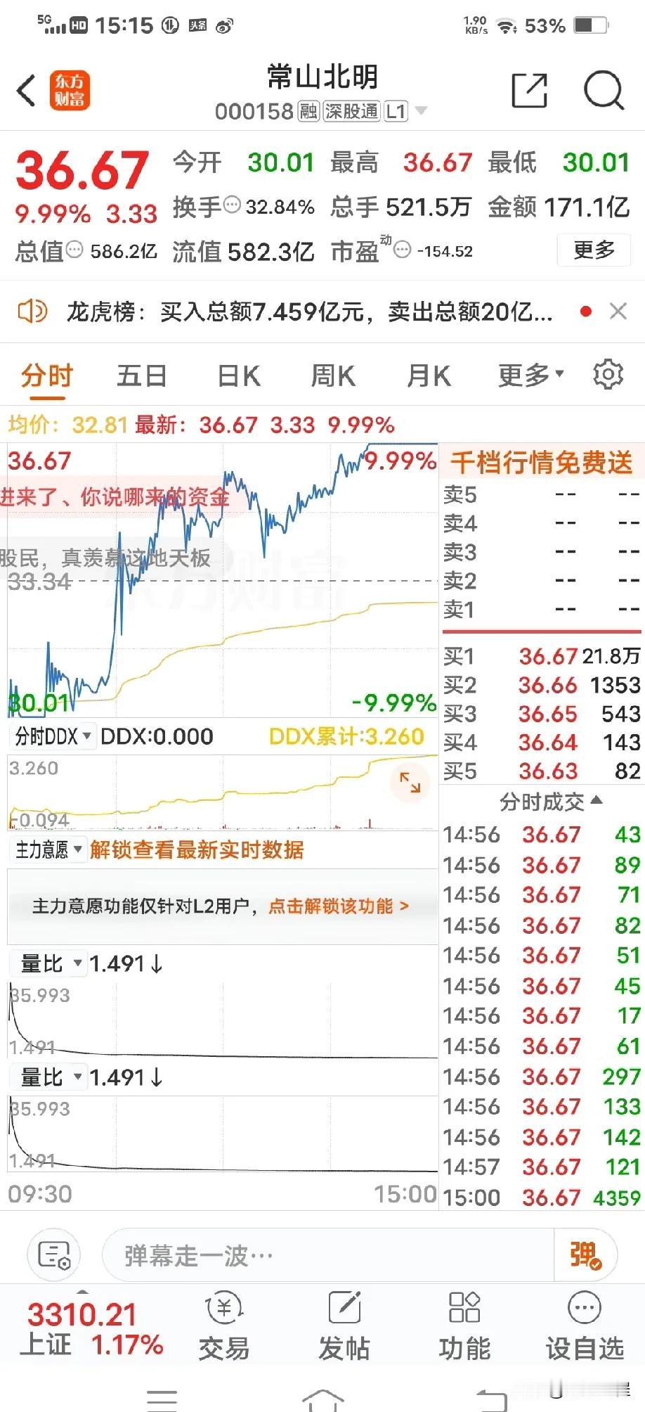 子龙，当下一个股市的传奇，明星股票。今天上演地天板，跌停到涨停，强势股看子龙眼色