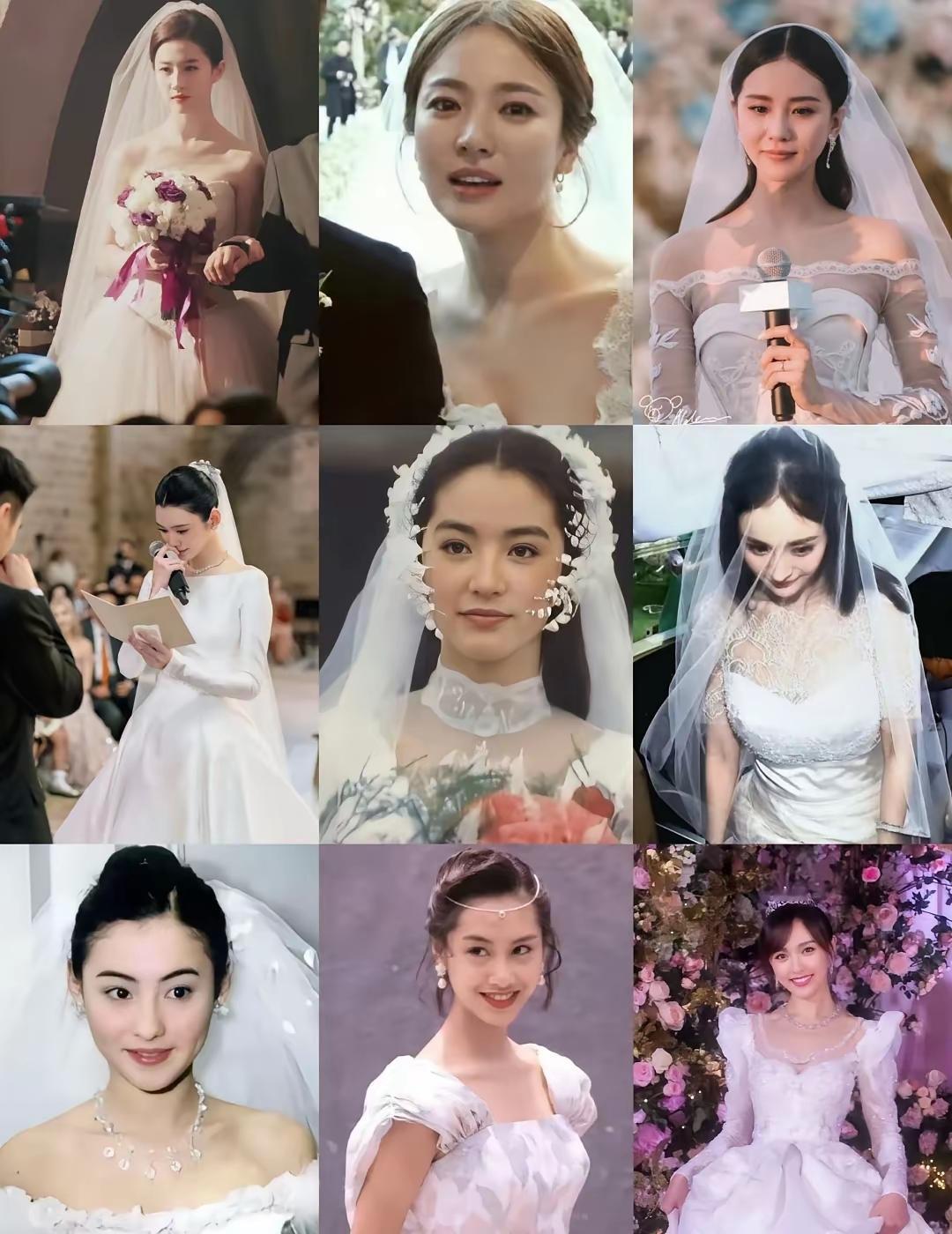 第一排：高圆圆没有离婚。

第二排：奚梦瑶没有离婚。

第三排：唐嫣还没离婚。