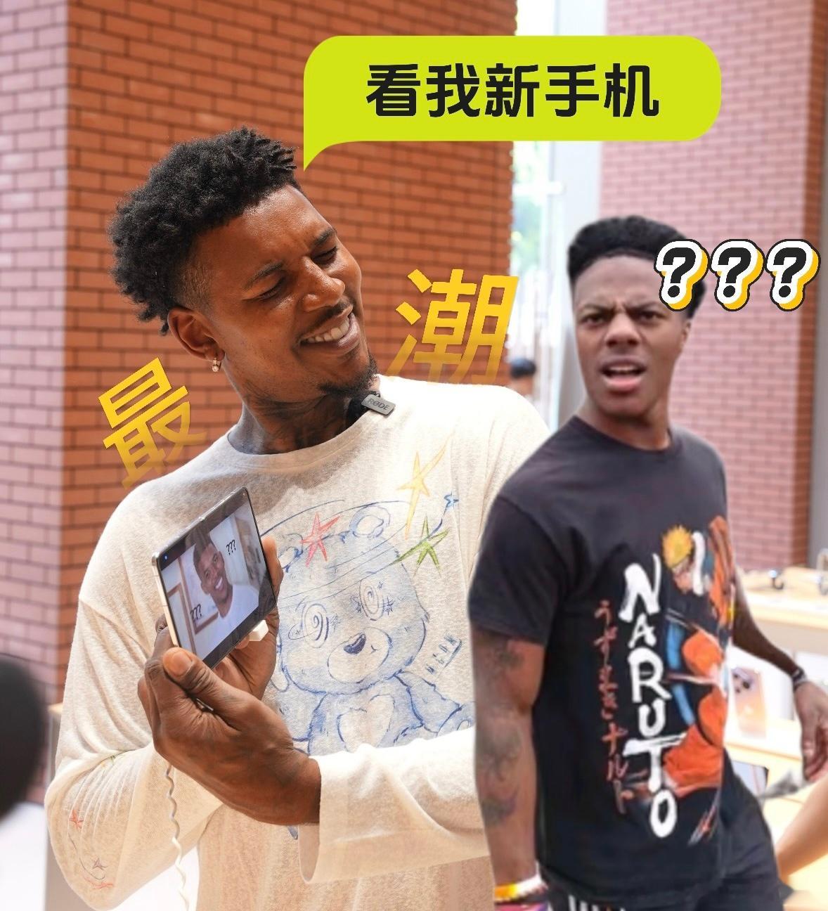 尼克杨说自己比甲亢哥潮 甲亢哥中国行之后，问号哥尼克杨也来了，上来就不要游客打卡