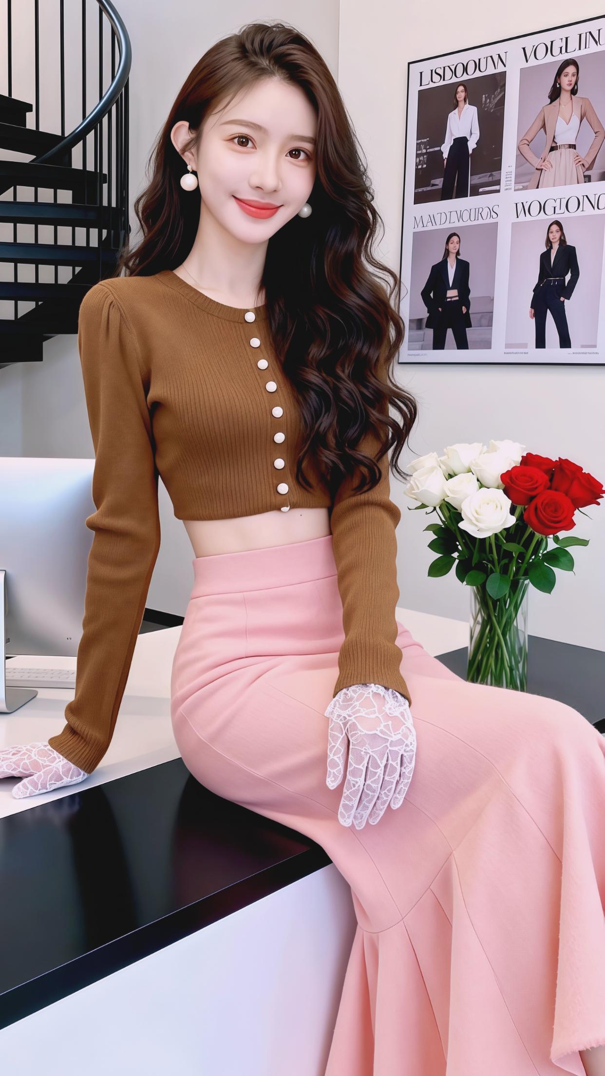 穿搭 时尚 鱼尾裙 半身裙 包臀