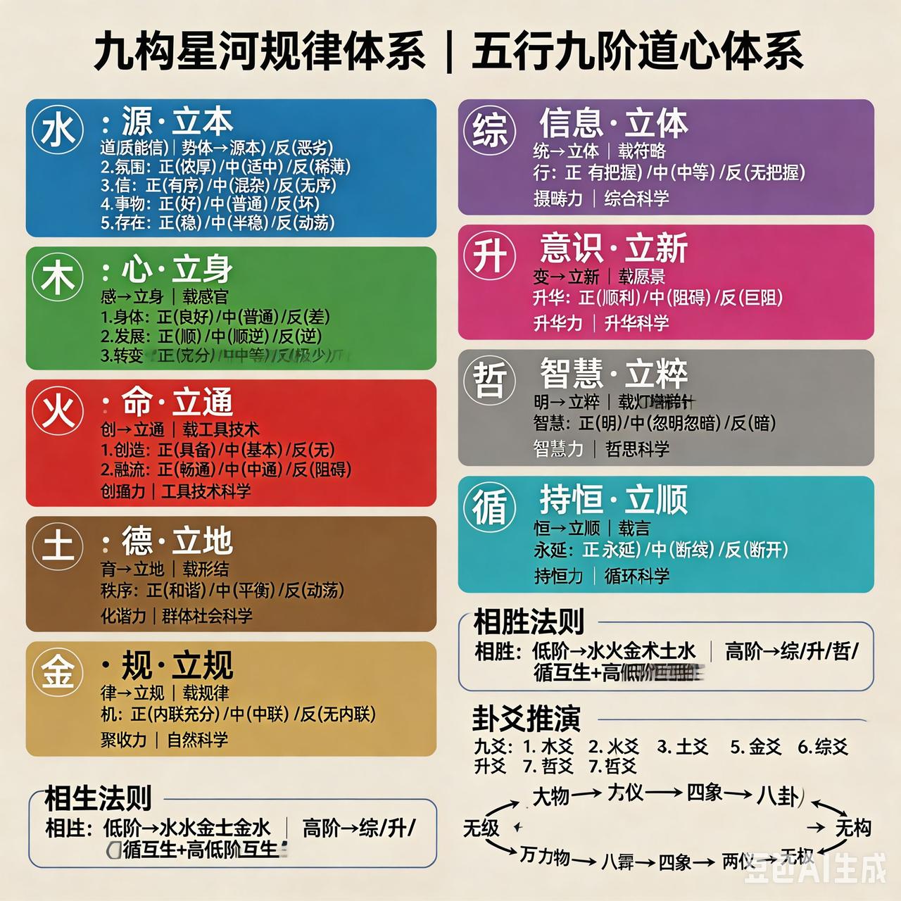 万物推演有规律。九构星河规律体系之应用。人生在世，你悟到什么道理
万物推演有规律