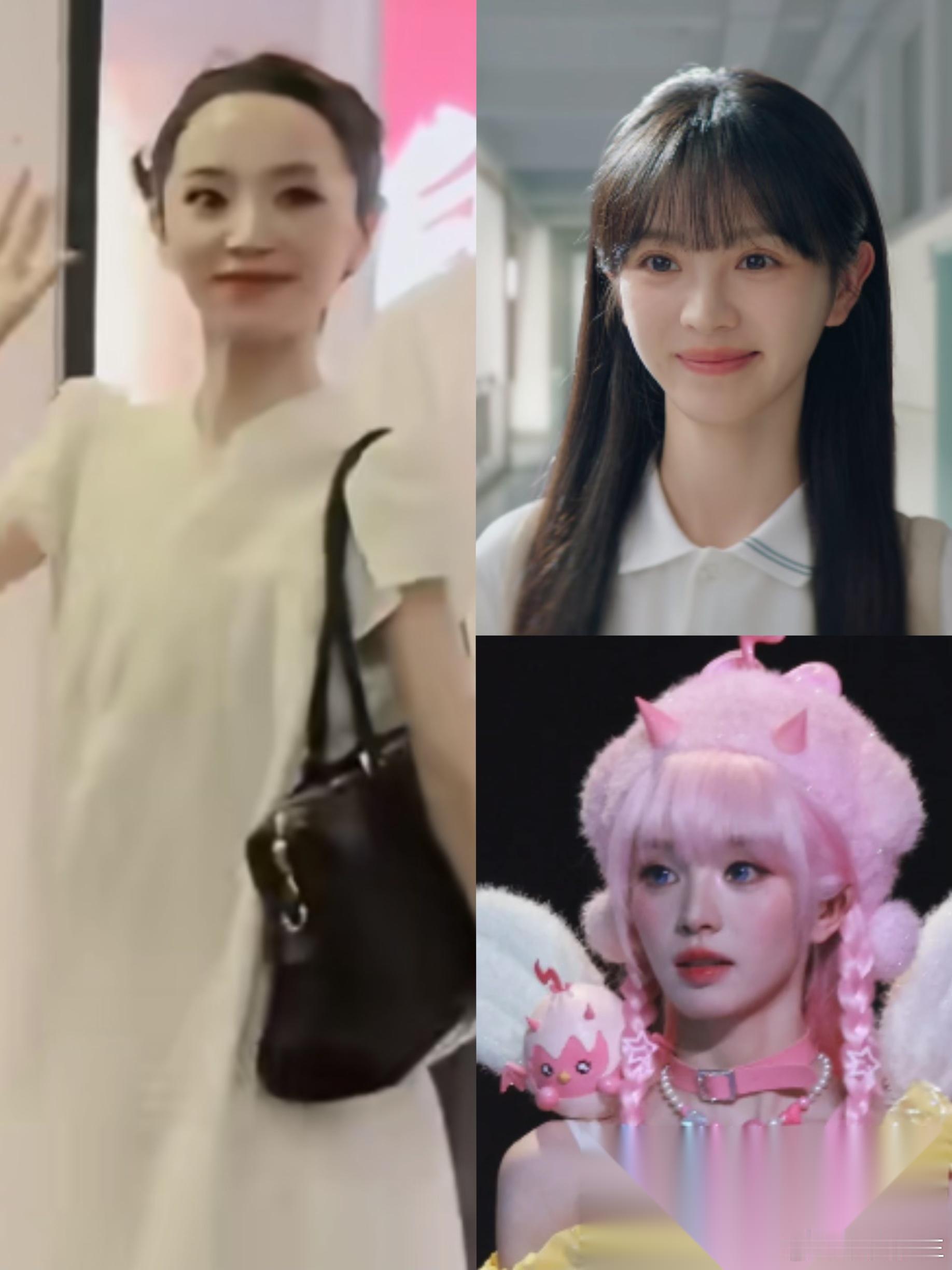 田曦薇这个人， 你不能仔细看， 因为你一仔细看，就越会发现，原来她有刘海和没刘海