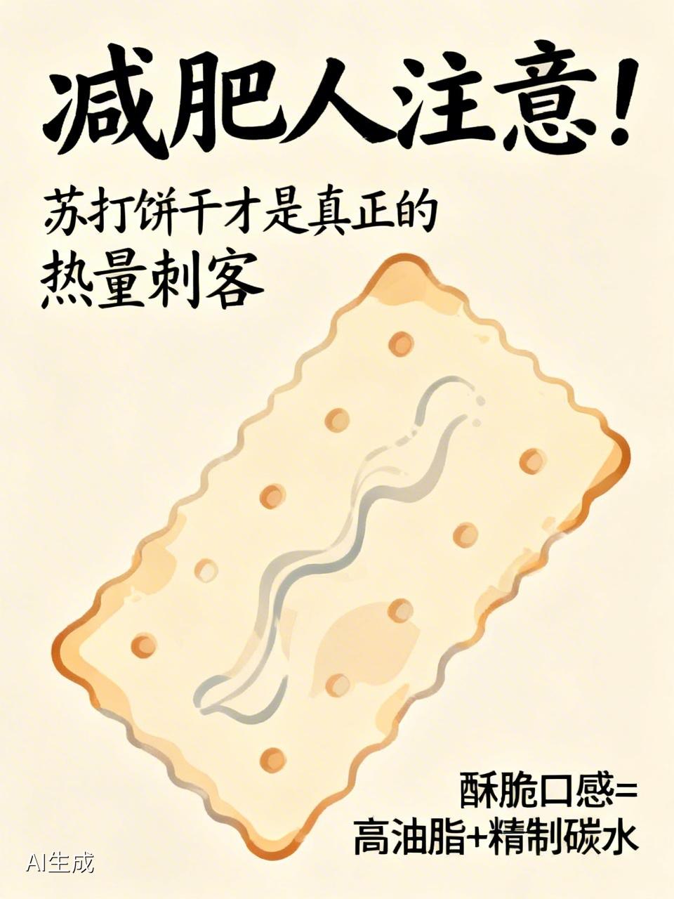 减肥人注意！苏打饼干才是真正的热量刺客
 
以为吃苏打饼干能减肥？多少人被狠狠背