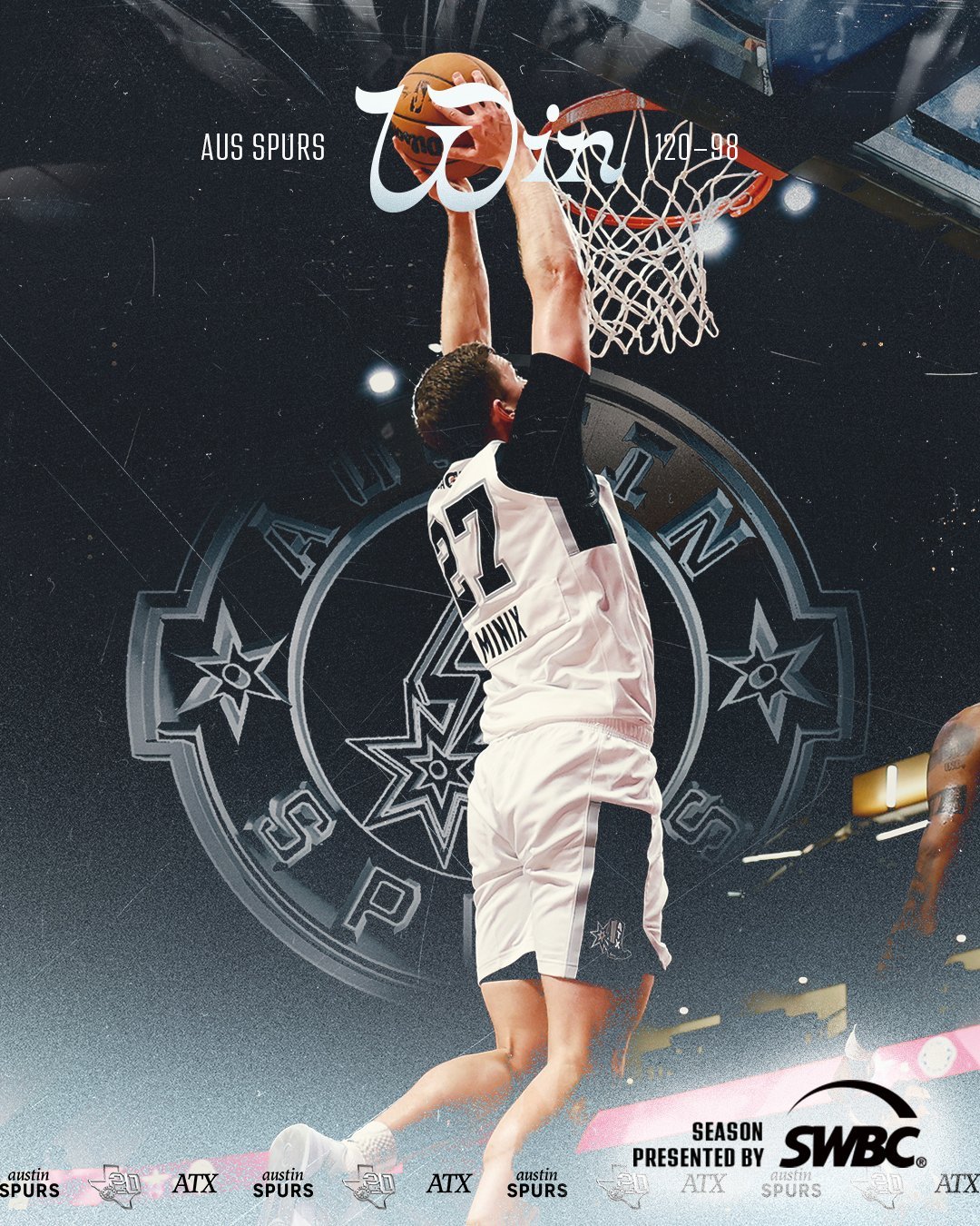 【发展联盟Tip Off锦标赛】奥斯汀马刺客场120-98轻取孟菲斯拼搏，开赛拿