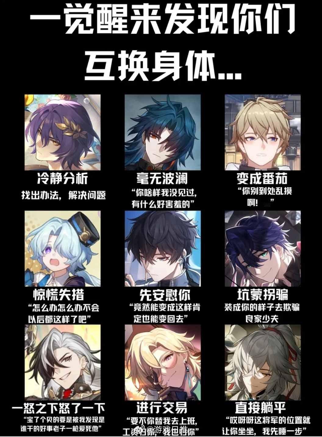 一觉醒来发现你和星铁角色互换身体时#崩坏星穹铁道# ​​​