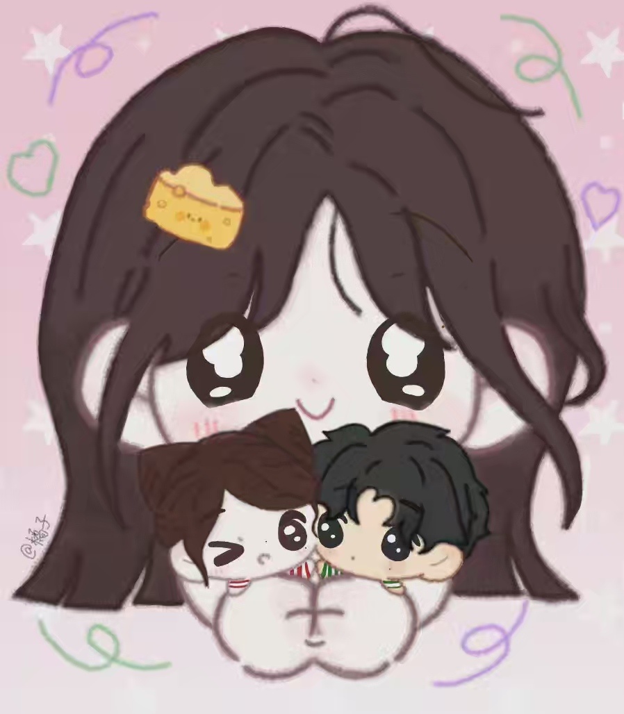 啊啊啊给我画的我和吴露[馋嘴] ​​​
