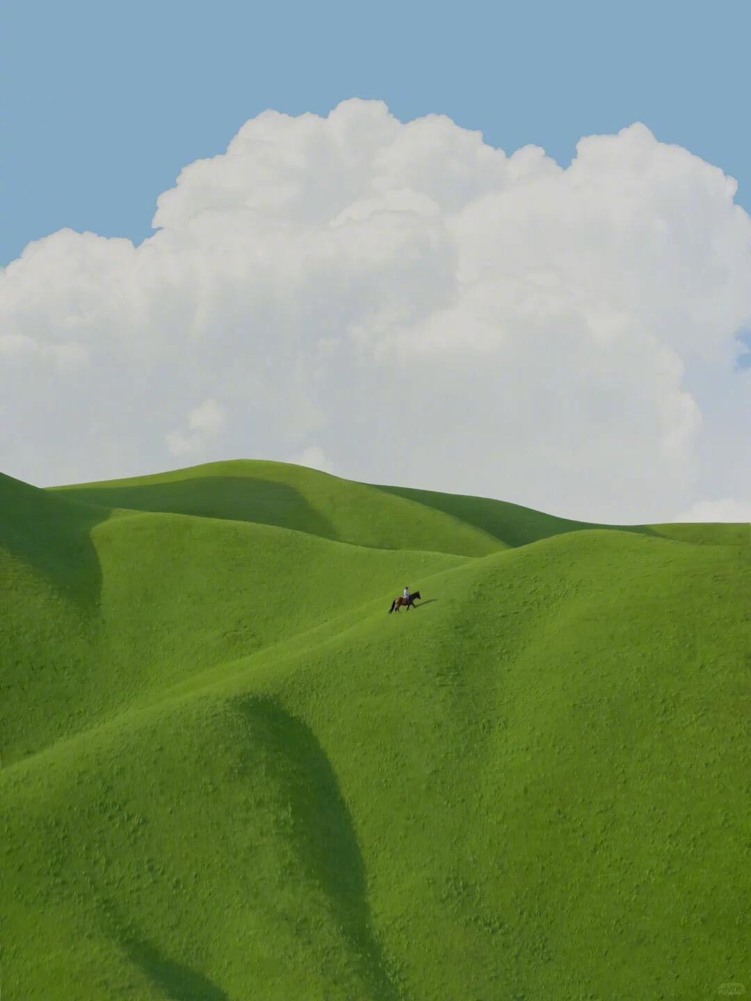 总要来一趟伊犁吧
看雪山守着森林，
草地托着花海风是自由的，
云是慵懒的万物都在