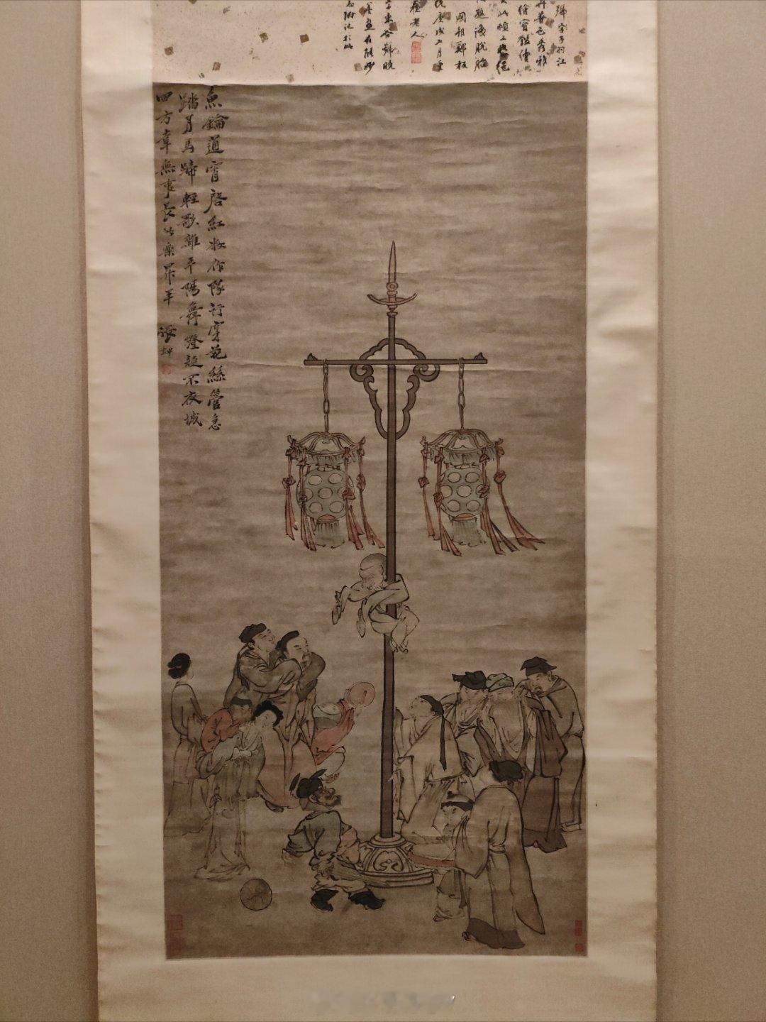 明代的《疯狂的外星人》这幅画是明代画家张翀的《升平乐》，现在馆藏于天津博物馆，画