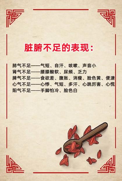 脏腑不足的表现~