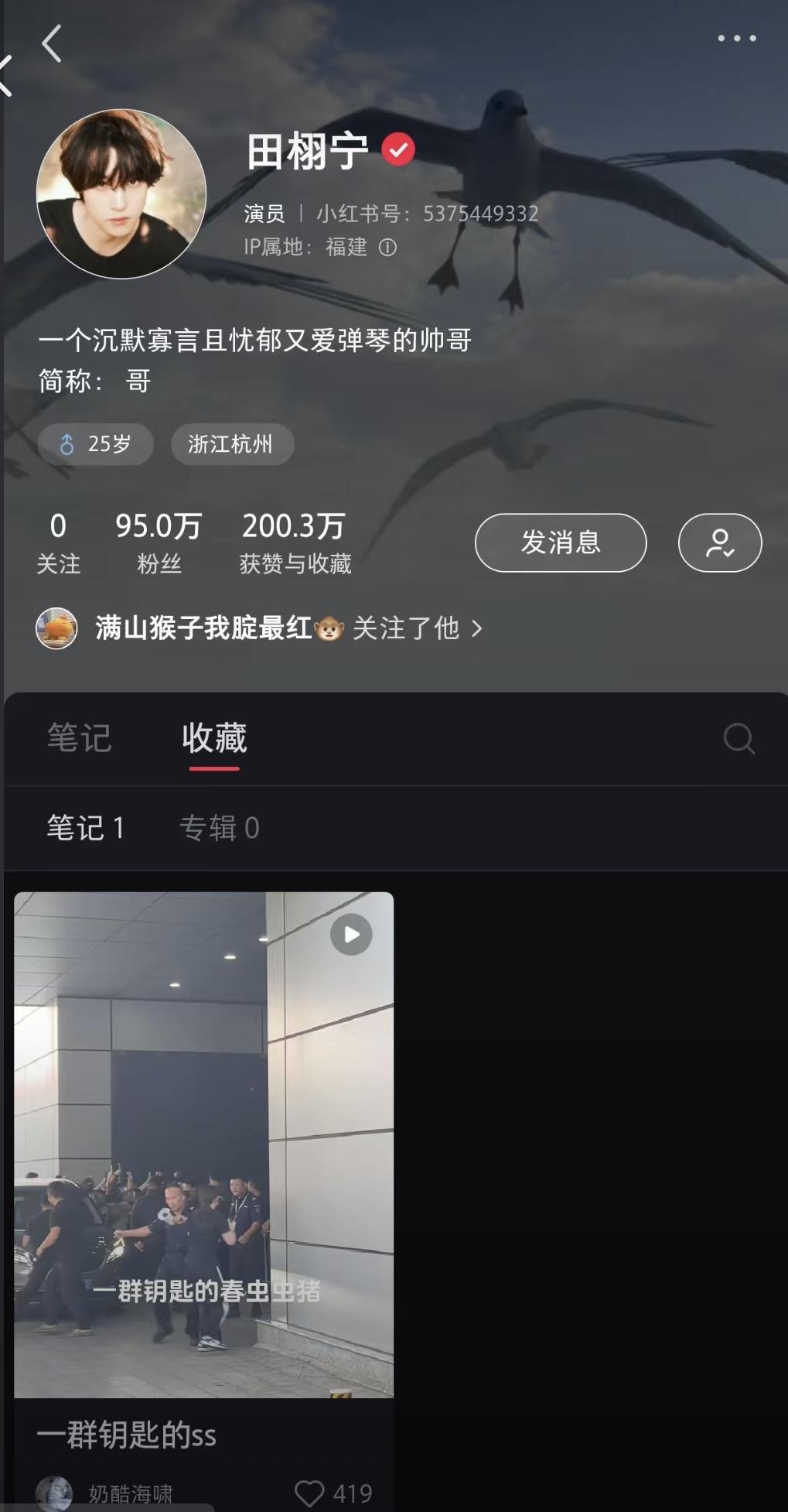 没有因自己火了而兴奋，满心都是看完帖子后网友能理解自己内心的喜悦，在生气和窝囊之