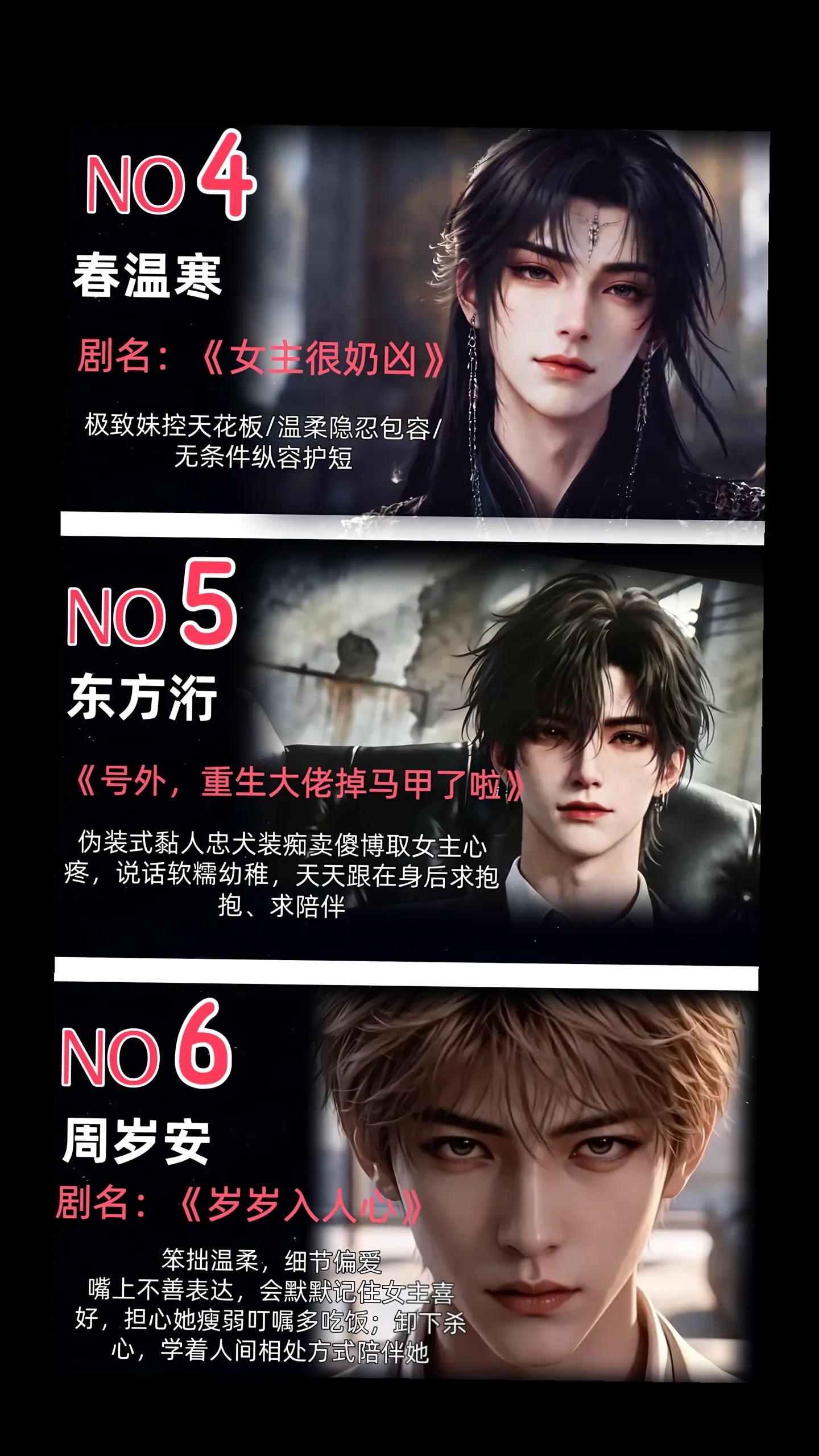 人设和颜值可以顶级的漫剧男主盘点。依旧排名不分先后/ai漫剧/漫剧推荐/段晏/东