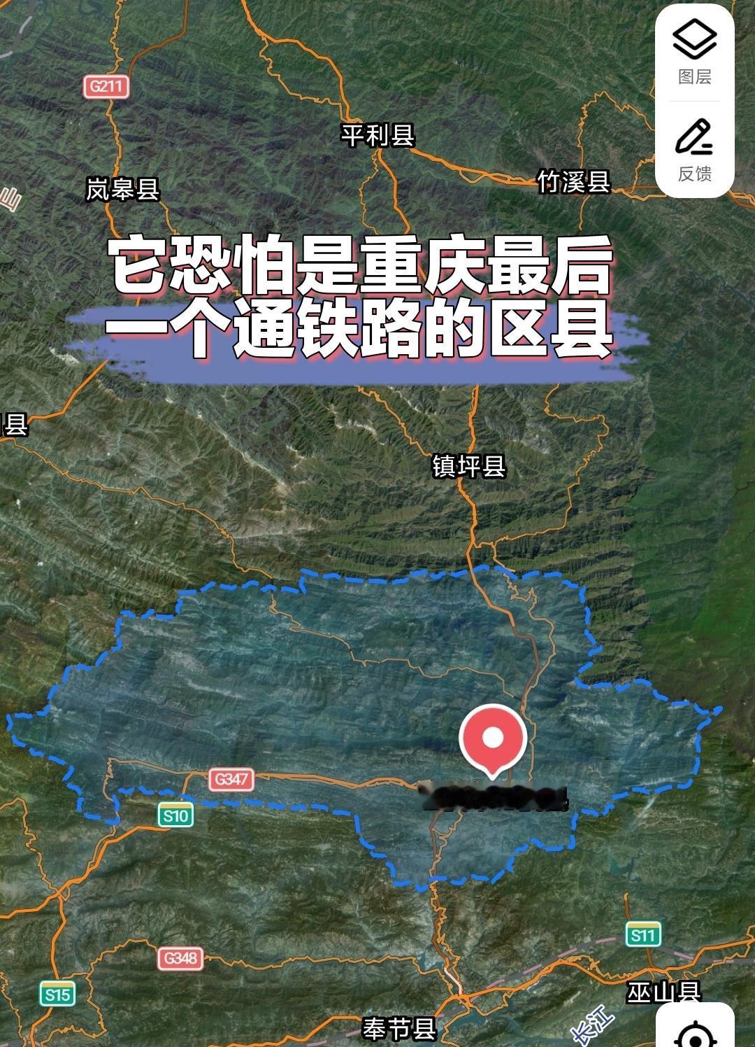 巫溪县吃了地理位置的亏
高速公路还好
南到奉节，西到开州，北到陕西
就是铁路常常