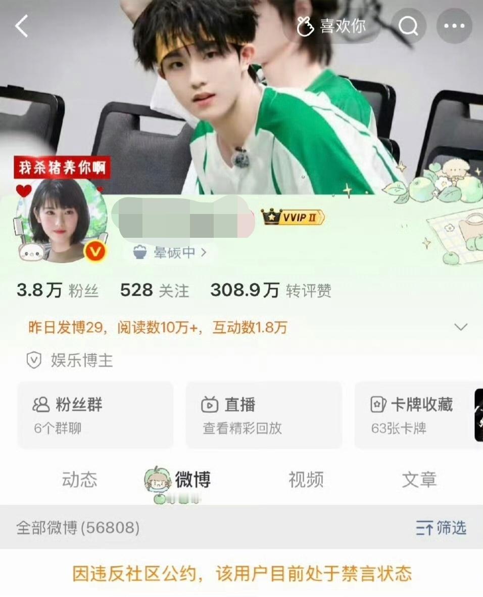 tg朱志鑫苏新皓两家大粉都被🈲了 护腮宝