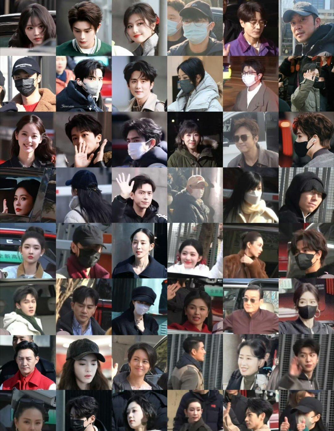 春晚联排最后一次的明星路透，人一点也不少啊，感觉今年春晚的流量艺人挺不错啊，你最