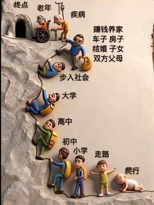 人生的开头和结尾 都是同一句话开头：家属可以进来了结尾：家属可以进来了开头：睁不