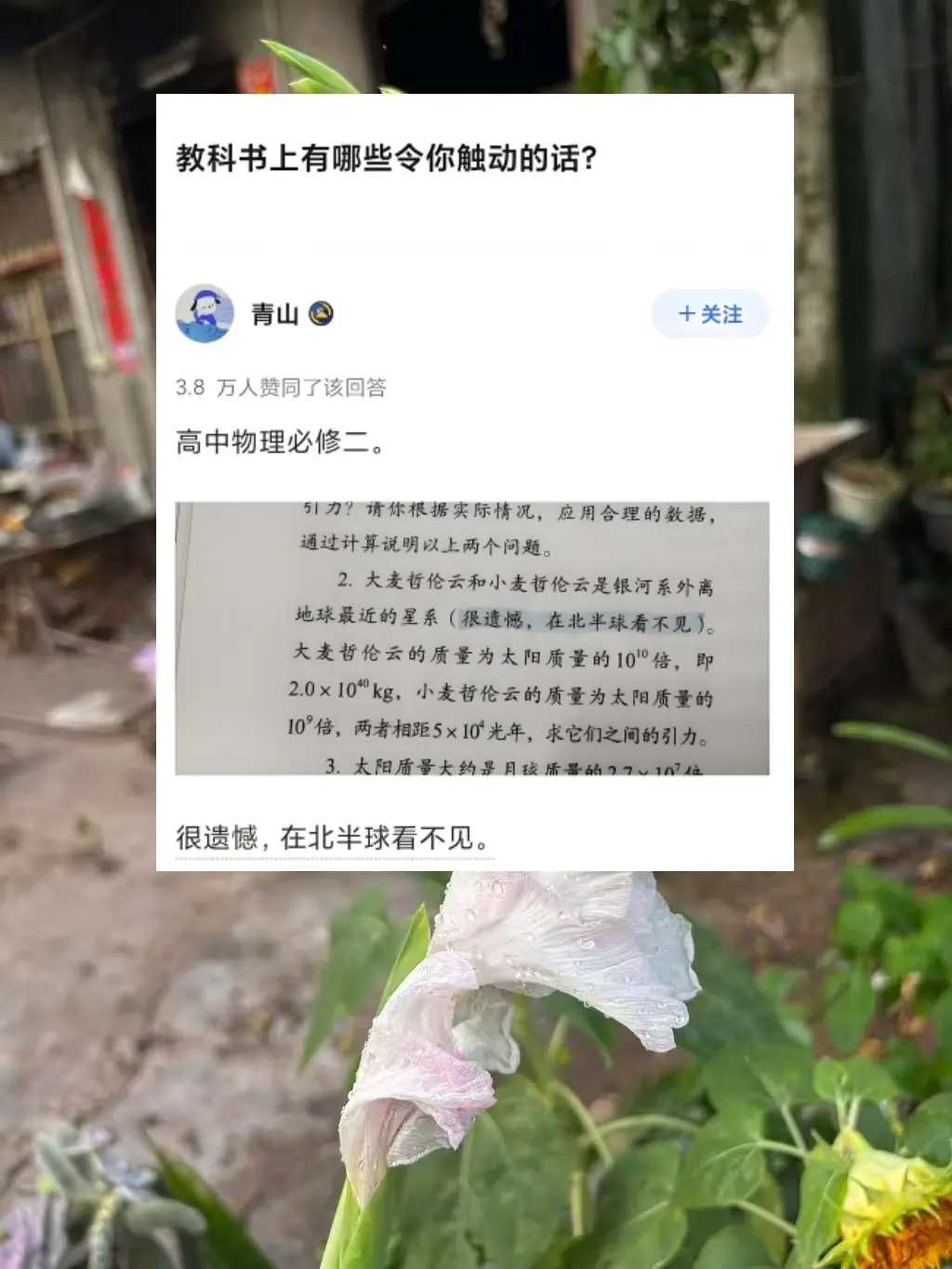 教科书上有哪些令你触动的话？。