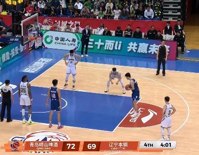 两队差距真不大 比分交替领先 就没拉开过青岛男篮vs辽宁男篮