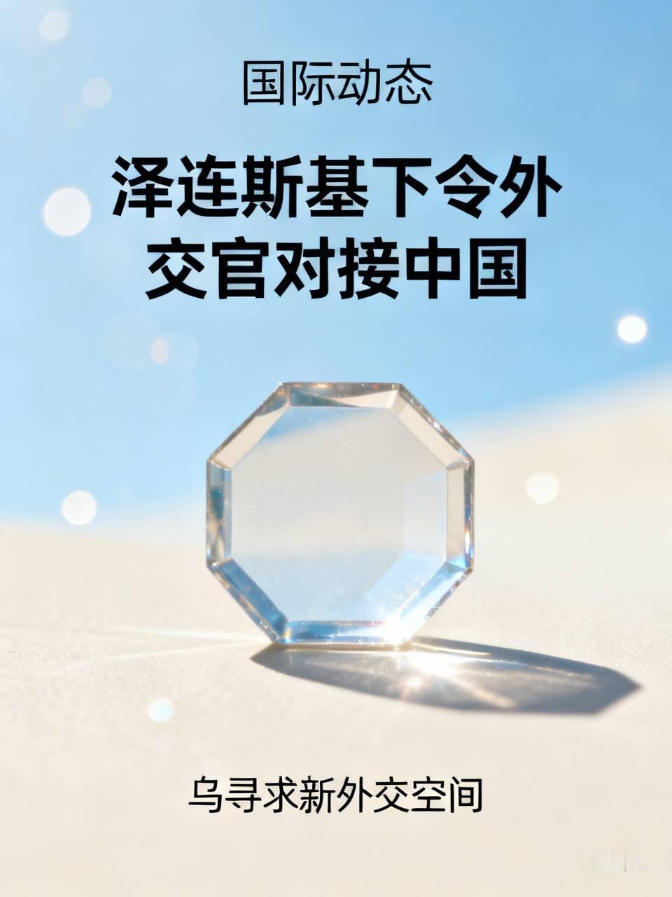 泽连斯基正式下令外交官主动对接中国，并且毫不讳言的称目标就是防止中国全力支持俄罗