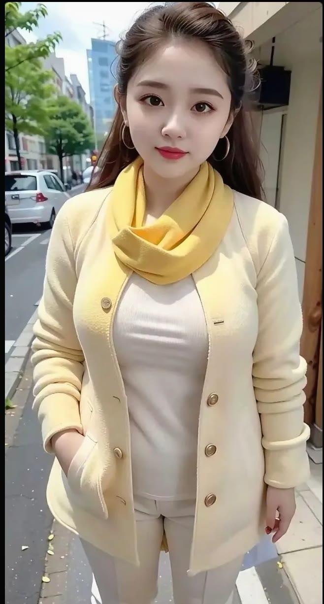 元气满满的一天，从温暖的黄色外套开始！🌞💛