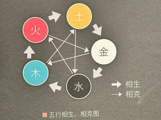 请收藏，五行相生相克图