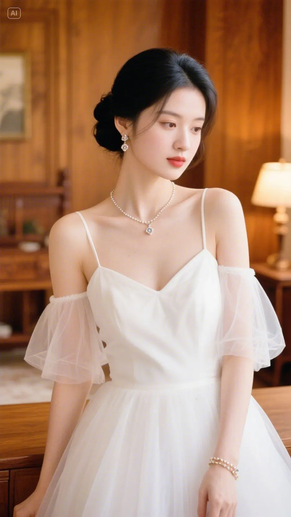 即梦AI 高定礼服 甜美风 高级感套装