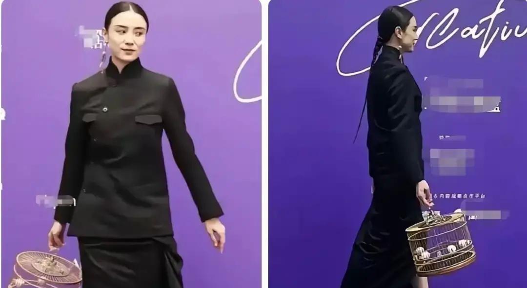 宋佳顶了个金钱鼠尾头，红毯闪光灯炸了。
清朝剃发易服的疤，被她当成了时尚配饰。