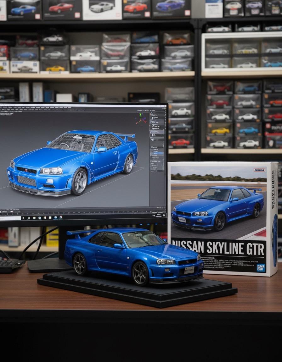 GTR的世界！小比例车模 汽车模型 内燃机的魅力 GTR