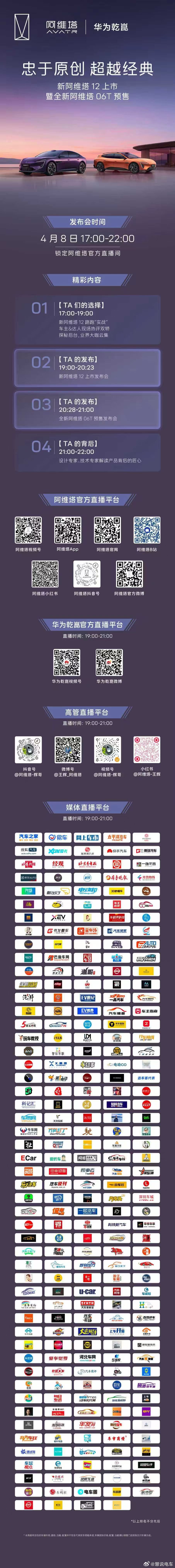 群公告新阿维塔12上市暨全新阿维塔06T预售发布会双车全系搭载太行分布式电驱及华