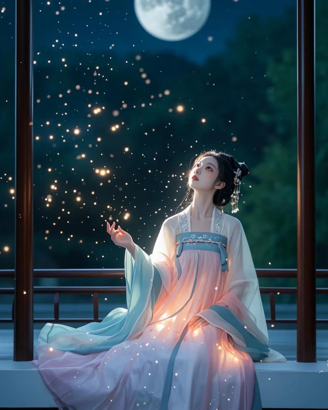 下联：水暖孤舟赏月明