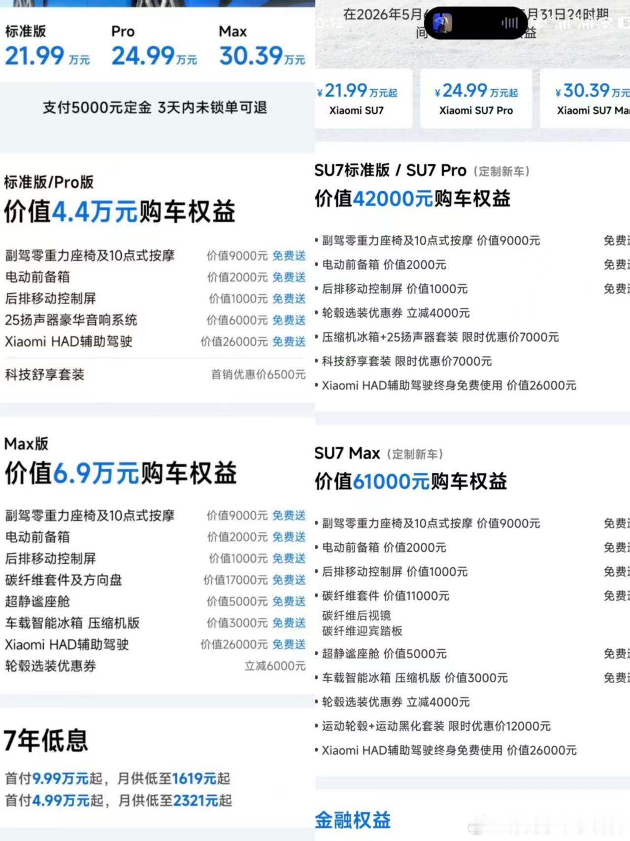 新一代小米SU7（5月）权益解读1️⃣五一假期订单增长明显，上市48天达成了80
