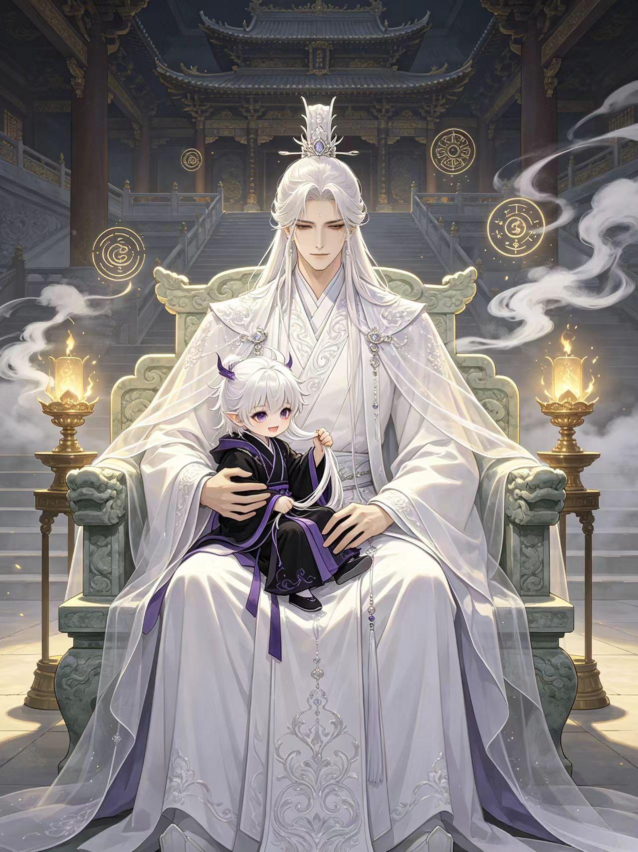 “魔尊，老臣是真教不了小殿下了，您就放过我这条老命吧！”

我揉着太阳穴。

“