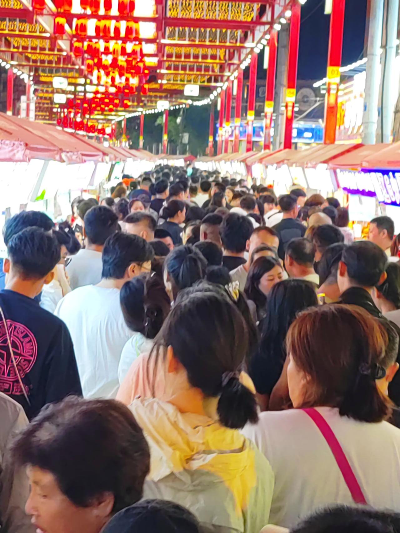 听网上听说锦州凌河夜市是亚洲第一夜市，今天我算是相信了。
我去过版纳的星光夜市，