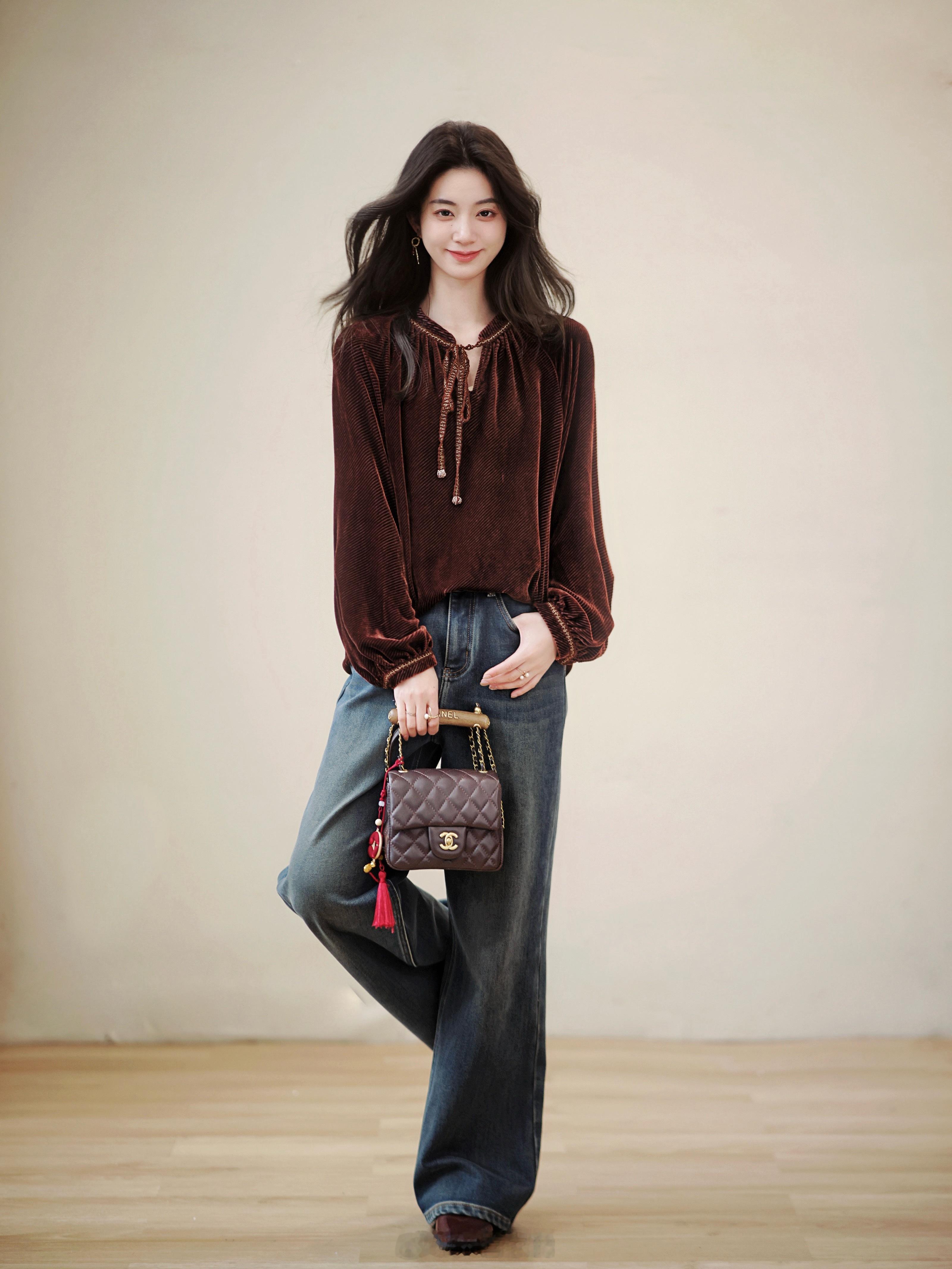 软到沦陷的丝绒衬衫！你棒！100真丝/斜纹丝绒提花 温温的不会凉肤的那种颜色也超