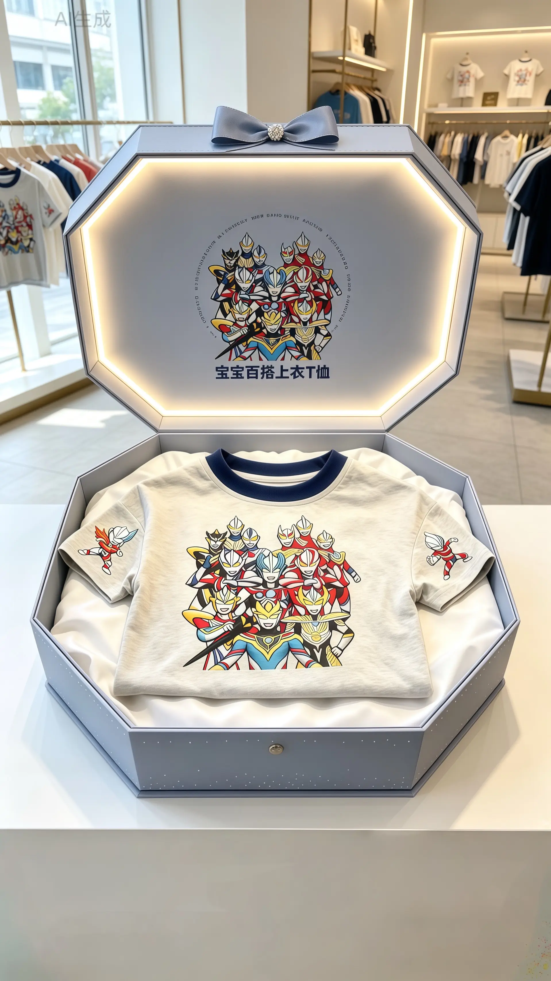 潮娃穿搭男童穿搭 短袖恤 高品质童装奥特曼