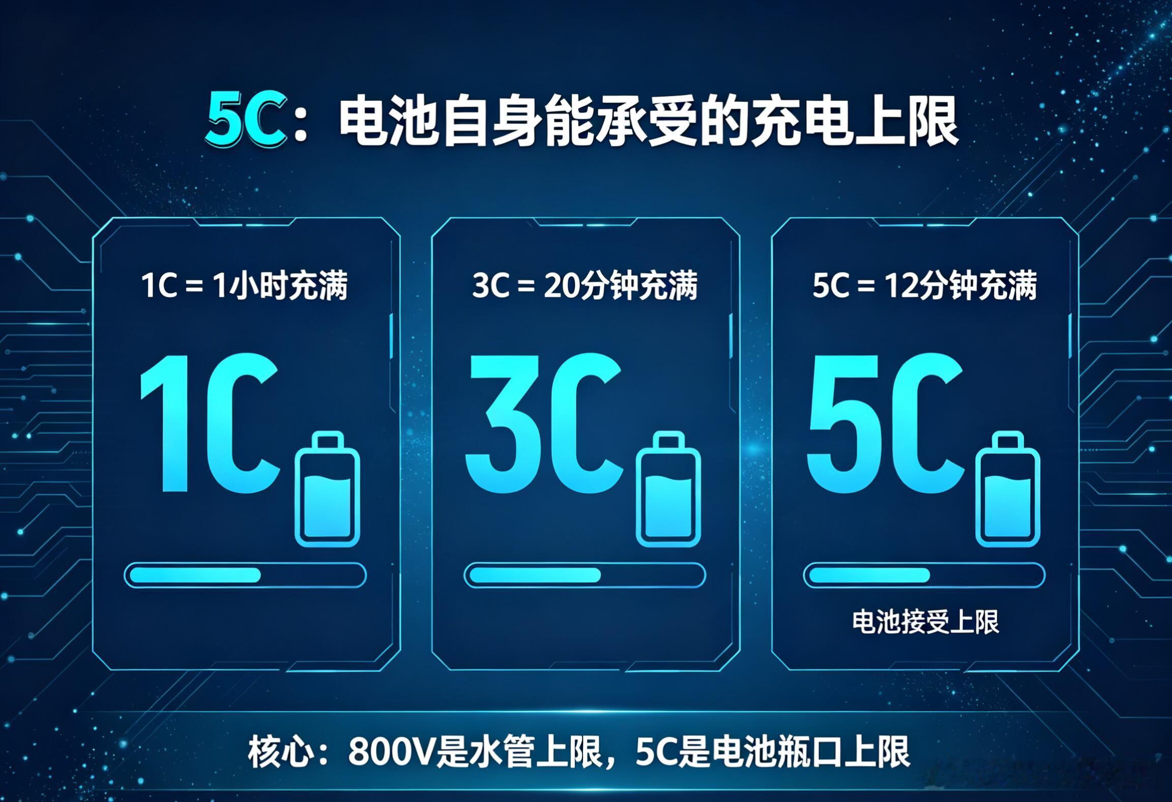 宣传的5C快充为什么你用不到新车发布会上充电5分钟续航200公里很常见，但日常真