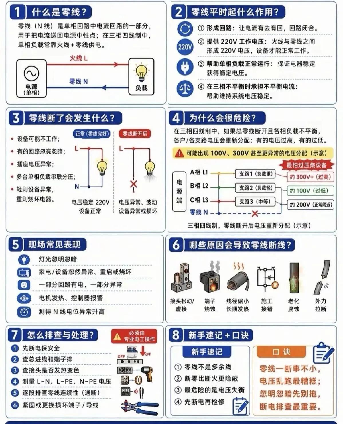 零线不是“多余线”，断了比断电更可怕！🔌⚡

你知道家里那根“零线”是干什么的