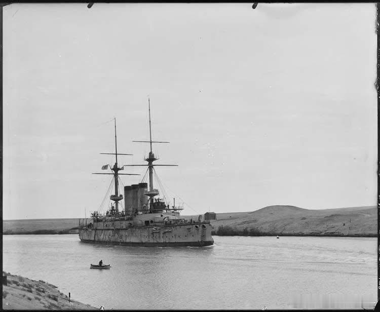 少见的照片：经过苏伊士运河回国的敷岛号战列舰军事历史全触达中外舰闻