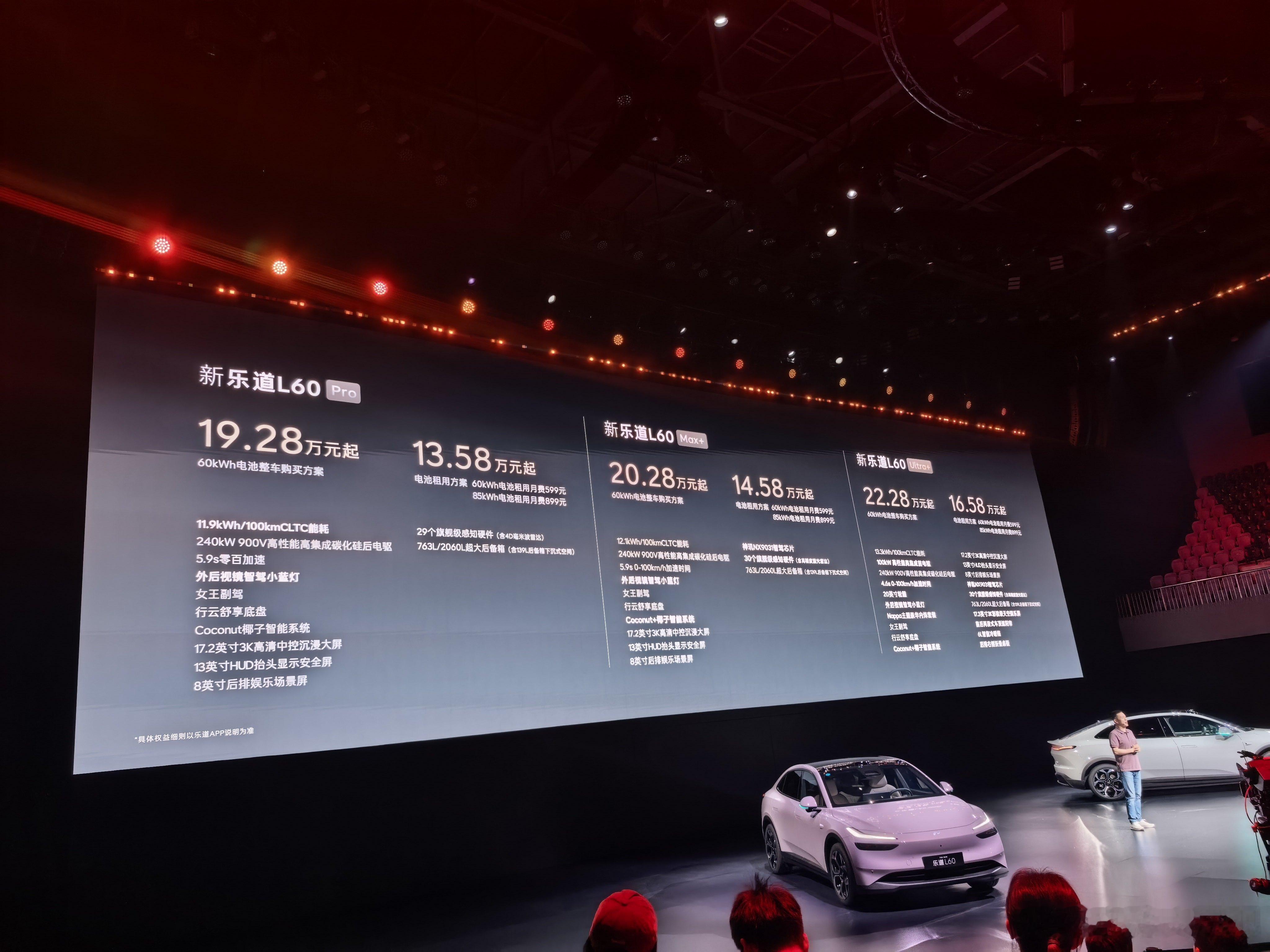 价乐道新L60格公布19.28起还有3年0息我敢说是同级最强没有之一新乐道l60
