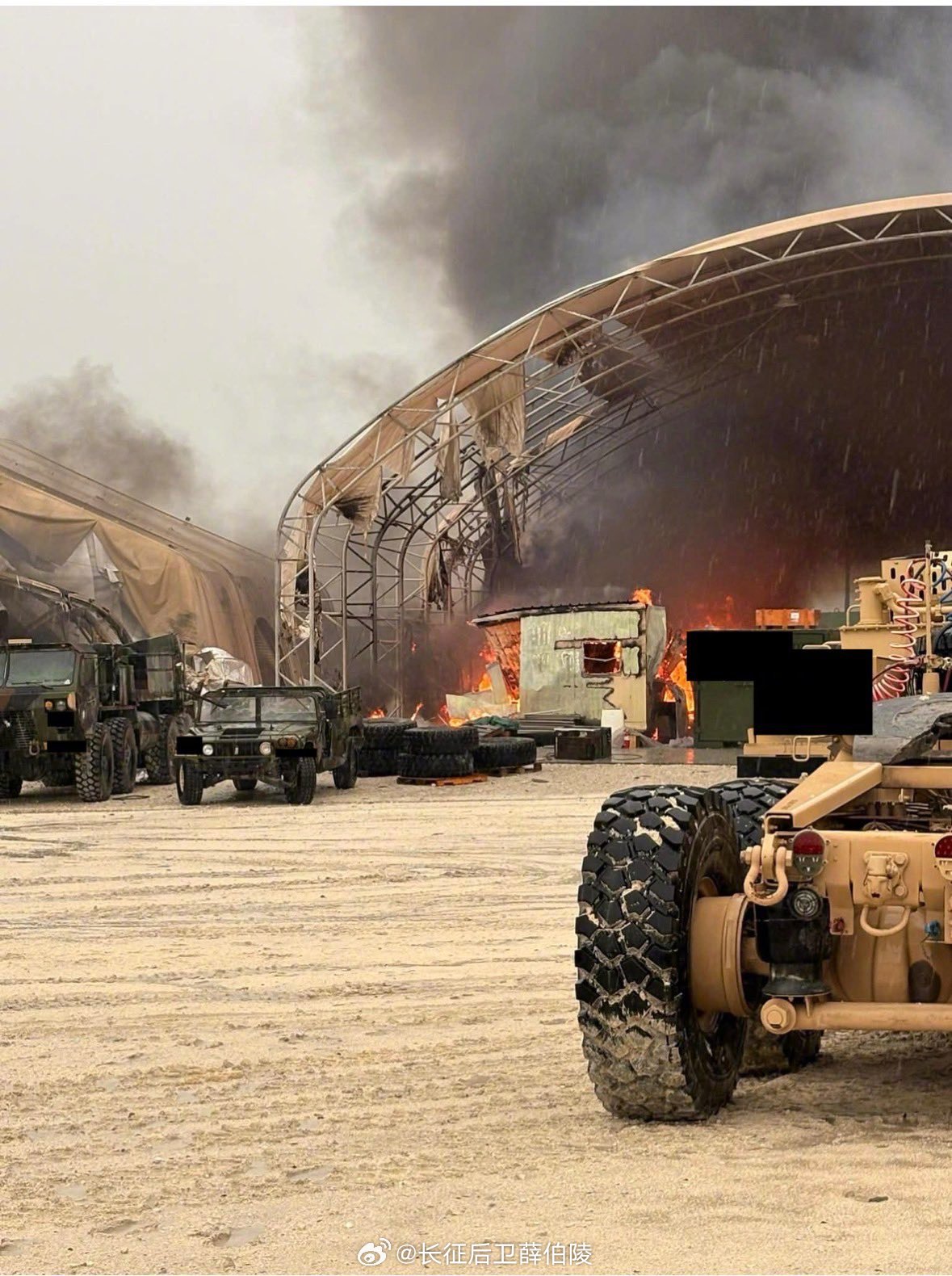 以美袭击伊朗伊朗摧毁了阿联酋的美国爱国者防空基地。没有人员伤亡的报告。 美第三个