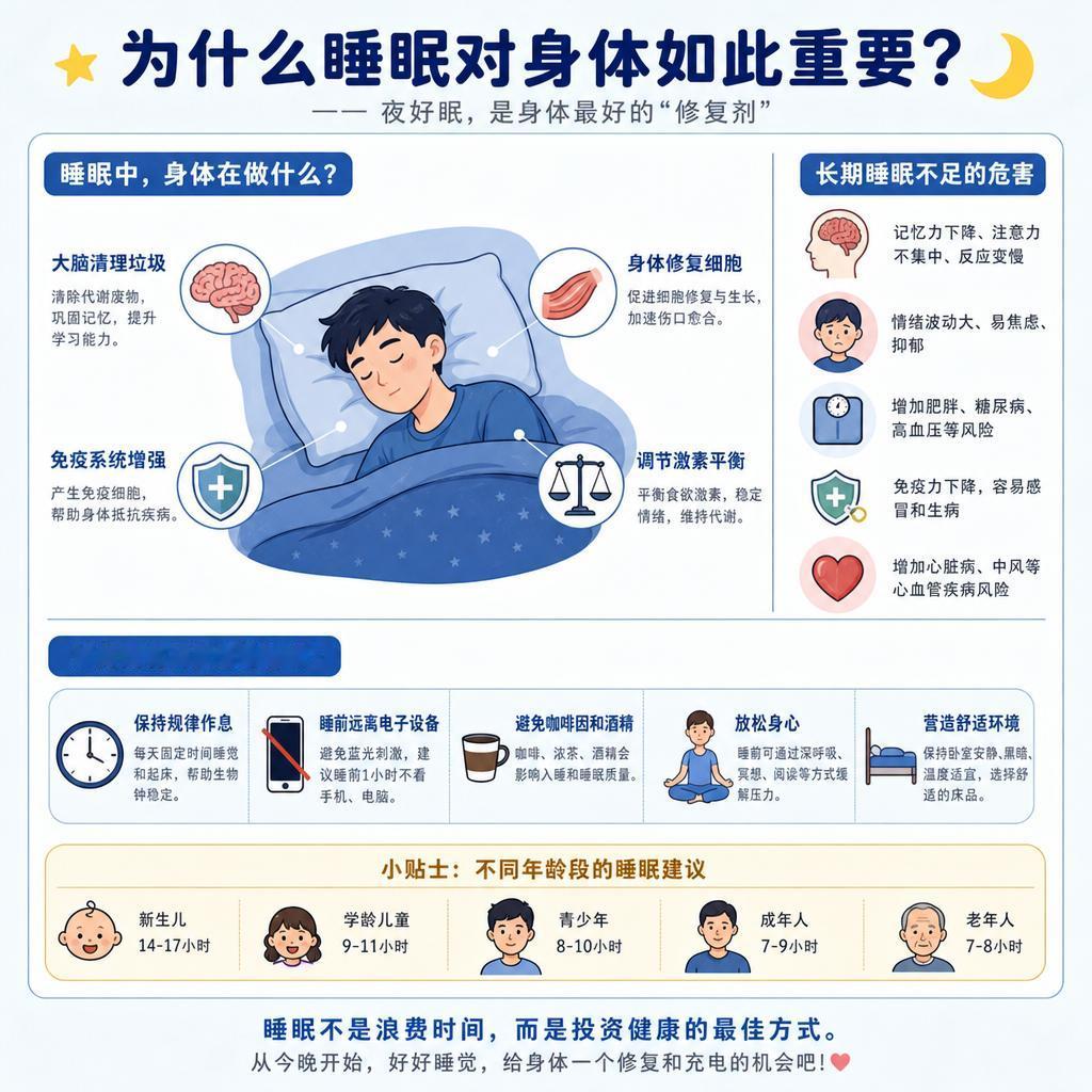 别再觉得熬夜只是少睡几个小时而已！睡眠不是浪费时间，而是人体最核心的"自我修复程
