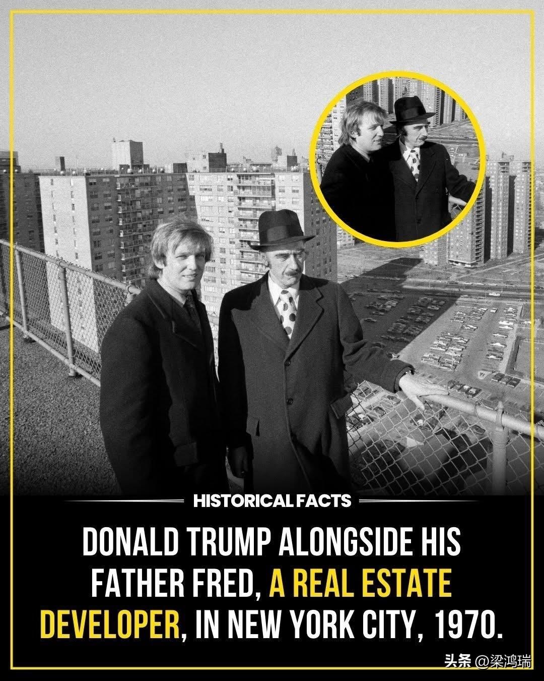 1970年的纽约市，弗雷德·特朗普和唐纳德·特朗普重塑了城市的天际线。

照片背