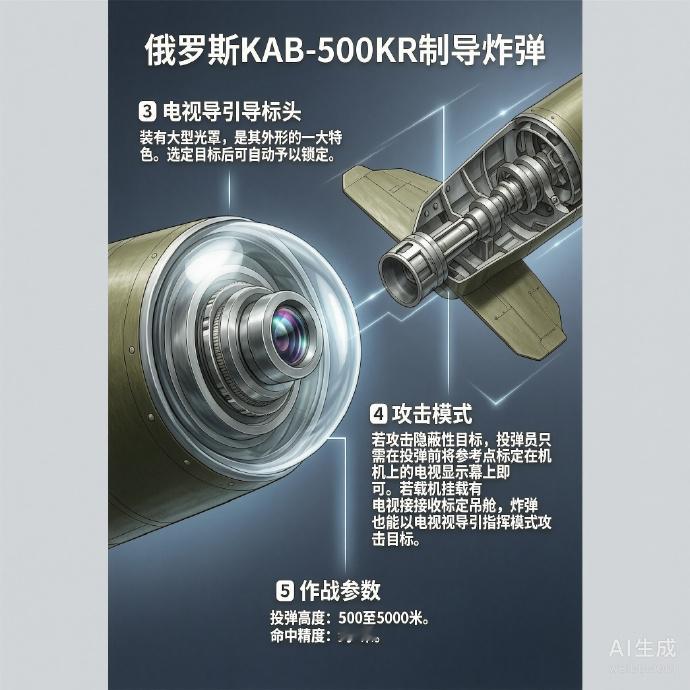 军事ai新视野 俄罗斯KAB-500KR制导炸弹KAB-500KR制导炸弹是苏联