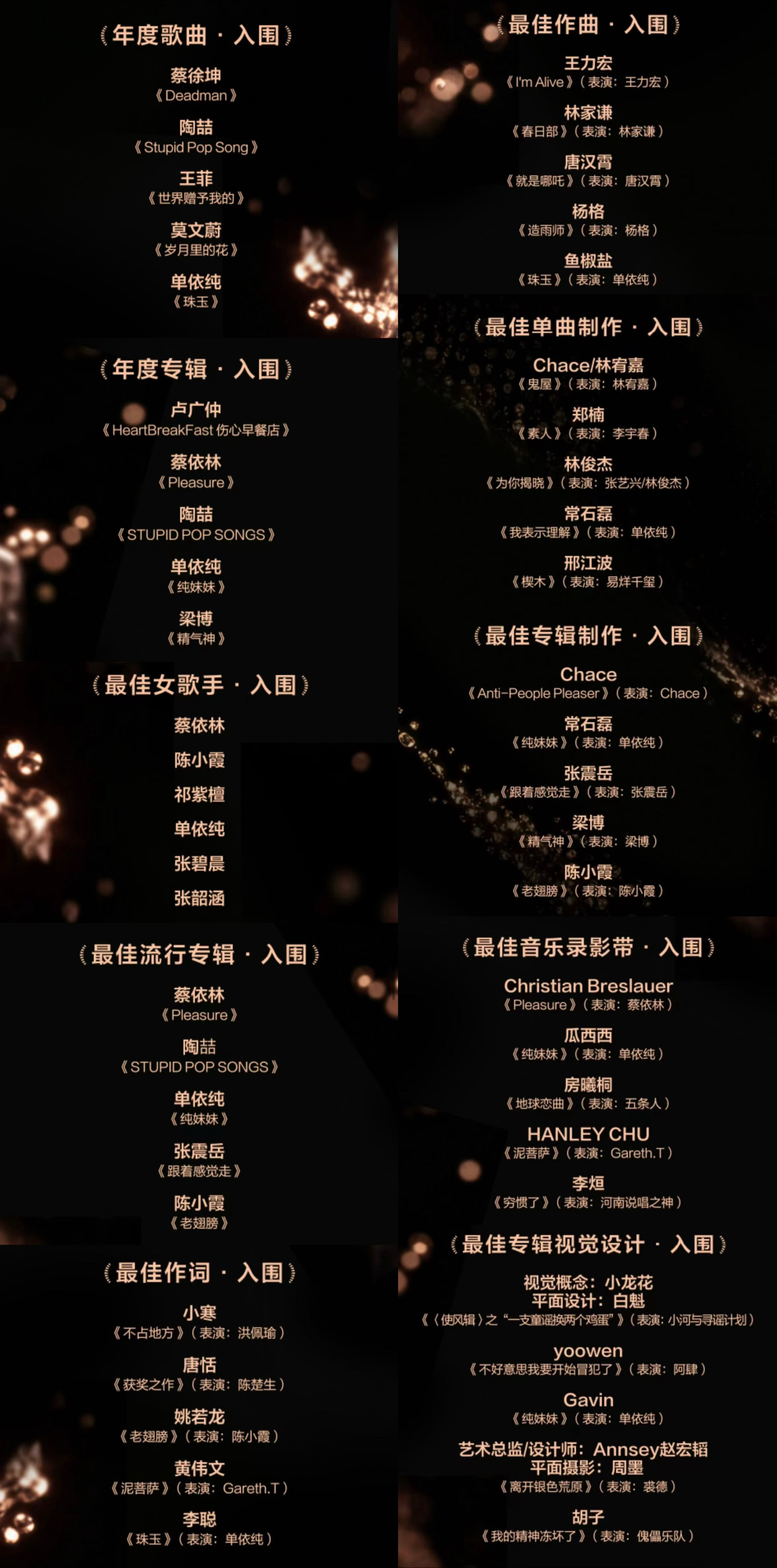 有些人pf来pf去 结果发现不管是华语最权威的奖还是业内认可度较高的奖都有单依纯