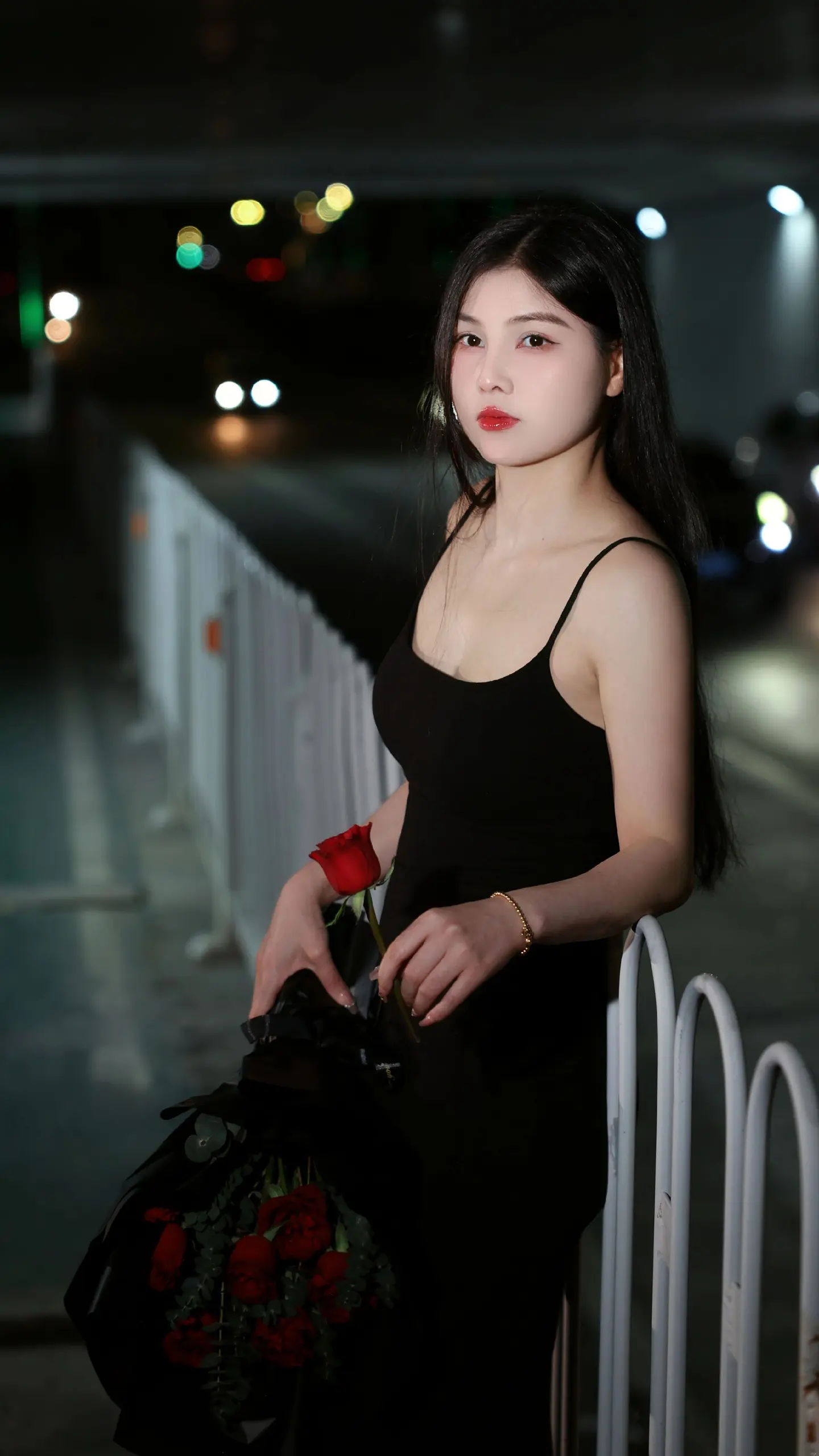 御姐玫瑰2 黑裙魅夜玫瑰 晚风与长裙 街拍