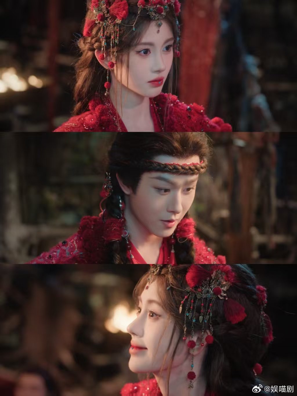 露芜衣寄灵大婚大婚场景美到我失语，每一帧都是壁纸级别。露芜眼角那滴泪，寄灵微微颤